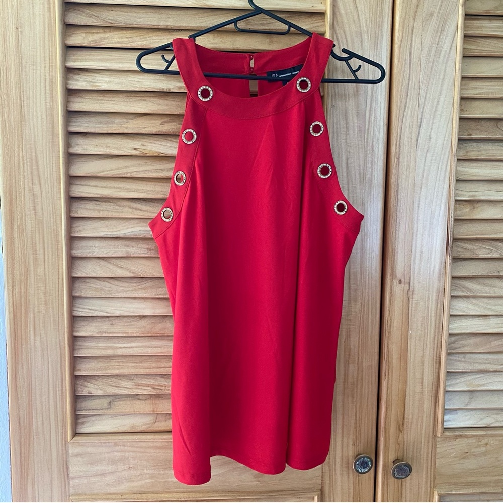 INC International Concepts Vibrant Red Top